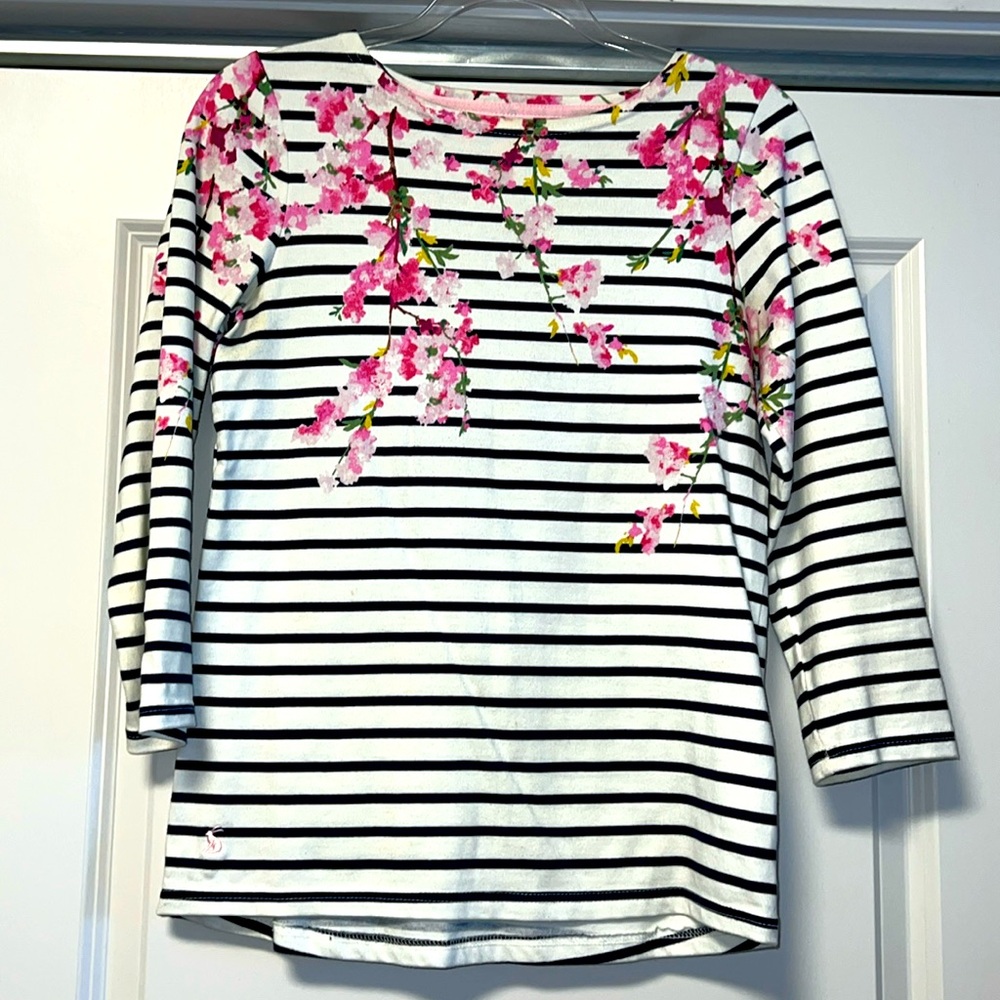 Joules Quarter Sleeve Cotton Top
